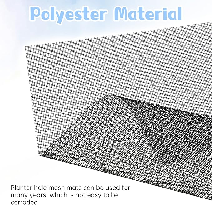 20 PCS Flower Pot Hole Mesh Pad Drainage Screens Plant Succulent Potting Mat Bonsai Meshes Pots Substrate Barrier Plants Screen Mesh Plant Pots Drainage Meshes for Preventing Soil Leakage