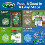 Scotts Turf Builder Grass Seed Sun and Shade Mix - Grass Seed Plus Lawn Fertilizer and Soil Improver, Covers Up To 2,240 sq. ft., 5.6 lb.