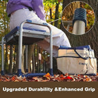 Aimerla K5 Foldable Kneeler Seat - Heavy Duty (Detachable Cloud Kneeler Pad) - Garden Stool - 2 Large Tool Bags - Portable Bench for Indoor & Outdoor