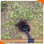 Hand Auger Post Hole Digger 6"x 46" with Non-Slip Hardwood T Handle Adjustable Industrial Auger Large Garden Auger Drill for Fence Post Installation Planting Trees Digging