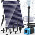 POPOSOAP Solar Water Pump, 12W Solar Fountain Pump 160GPH Flow Adjustable Solar Powered Pond Pump with Dry-Run Protection for Fish Pond, Wildlife Garden, Ponds, Waterfall, Hydroponics P112L