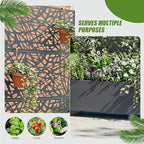 Casaphoria Metal Raised Garden Bed with Trellis and Wheels, 72"x47"x16" Planter Box for Climbing Plants, Vegetables & Vines, Features Drainage Holes and Privacy Screen, Drakgrey-Net