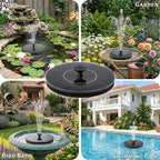 Yeomi Solar Fountain, Floating Solar Water Pump for Bird Bath, Outdoor Water Fountain No Battery or Electricity Needed, Easy to Use for Garden, Pond, Patio