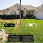 Walensee Lawn Leveling Rake, Levelawn Tool, Heavy Duty Effort Saving Lawn Level Tool, Steel Handle Lawn Leveler for Yard Garden Golf Course , Ease Level Soil Sand Dirt Surfaces, 6.5FT 30"x10"