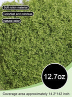 12.7oz Light Green Fake Moss Artificial Floral Moss Greenery Faux Plant for DIY Crafts Fairy Garden Pot Filler Vase Greenery Decorating Project Indoor Model Making Walls Glass Decor Forlaoers
