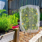 6 Pcs Insect Bird Barrier Tree Net with Drawstring, 3.9 x 3.2 Ft Garden Bird Netting Plant Cover, Fruit Tree Netting for Protect Plants Fruits Flowers from Insect Bird Eating