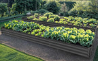 DWVO 2pcs 12 x 4 x 1 FT Raised Garden Bed Kit, Outdoor Galvanized Flower Bed with Safety Rubber and Gloves, Large Metal Planter Box for Vegetables, Flowers, Herbs, Fruits, Black
