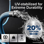 Camco TastePURE 50-Foot Premium Drinking Water Hose | Features a Heavy-Duty Reinforced PVC Construction, Machined Fittings with Strain Relief Ends, and has a 5/8-Inch Inside Diameter (21009)