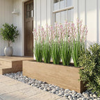 Fake Plants Home Decor Fake Flowers Artificial Plants Outdoor Tall Grass Plant Artificial Pampas Grass Decor Artificial Plants Indoor Fake Grass Living Room Decor Artificial Grass 36" 2PCS（Pink）