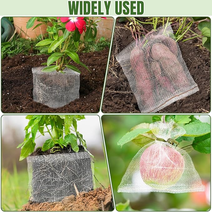 8 PCS 5 Gallon Root Guard Gopher Proof Wire Baskets, Stainless Steel Gophers Moles Voles Proof Mesh Baskets, Underground Cages for Protecting Plant Roots, Trees, Flowers, Crops, Tubers