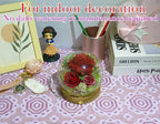 Valley of Rain & Forest Long-Lasting Real Flowers, Unique Floral Gift For you to send Love for All Occasions, for Indoor Decoration (Red Carnation Arrangement)
