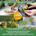 Organo Republic Cress Sprouting & Microgreens Seed - 360,000 Non-GMO Heirloom Seeds, Sprouts in Bulk 1lb Resealable Bag for Planting & Growing Microgreens in Soil, Coconut Coir, Aeroponic & Hydroponic