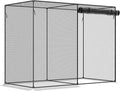 Outsunny 6' x 3' x 5' Crop Cage, Plant Protection Tent with Zippered Doors for Vegetable Garden, Backyard, Black