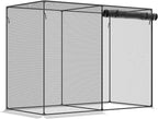 Outsunny 6' x 3' x 5' Crop Cage, Plant Protection Tent with Zippered Doors for Vegetable Garden, Backyard, Black