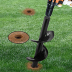 2Pcs Auger Drill Bit Planter, (3.7x11.8 and 1.9x14.5 in) Ruooson Spiral Auger for Planting Flower Bulb Auger, Rapid Planter Digger for 3/8" Hex Drive