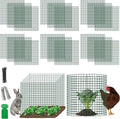 Plant Protectors from Animals - DIY Reusable Plant Cages for Outdoor Plants, Square Mesh Plant Covers Kits, 12"x12" Panels (6/18/30 Pcs) (30, Dark Green)