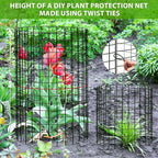 30Pcs Plant Protector from Animals: 10 Pack Metal Mesh Plant Cages to Keep Animals Out - Garden Protection Bunny Barricades from Chicken Squirrels Rabbits for Flowers Vegetables