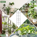 Coomin 4 Pack 32in Monstera Plant Support Stakes for Indoor Plants, Stackable Garden Trellis for Climbing Plants Outdoor, Metal Plant Climber Support for Pothos Philodendron Vine