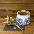 Dosayes Flower Pot,Vintage Ceramic Pot for Planter with Drainage Holes, 6.29 inch Ice Crack Glazed Small Planters Pot for Indoor,Tucan Home Decor,Gardening Gifts (Art Deco)