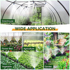 Meonum 65FT Greenhouse Watering System, Quick Connector Hanging Plant Watering System Automatic Mist Irrigation Kit with 1/4'' Blank Tubing, Two way Faucet Connector, Adjustable Misting Nozzle(2 Pack)