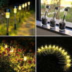 GIGALUMI Solar Pathway Lights, Stainless Steel IP44 Waterproof Auto On/Off Outdoor LED Solar Landscape Lights for Garden, Yard, Patio, Path and Walkway(20 Pack, Warm White)