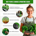 18 Culinary Herb & 20 Vegetable Seeds Variety Pack Bundle 8000+ Non-GMO Heirloom Garden Seeds for Planting Lettuce, Greens, Herbs, Vegetables