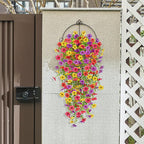Artificial Hanging Flowers for Outdoors Spring Summer Decoration, 8PCS UV Resistant Silk Fake Hanging Plants for Patio Porch Front Yard Window Garden Indoor Decor(Spring Color,8PCS)