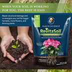 Earth Science RevitaSoil, 4 lb - Organic Soil Revitalizer - Earthworm Castings (Worm Castings) Plus Natural Nutrients & Biology - Grow 3X More, Amendment for Gardens, Potted Plants, Raised Garden Beds