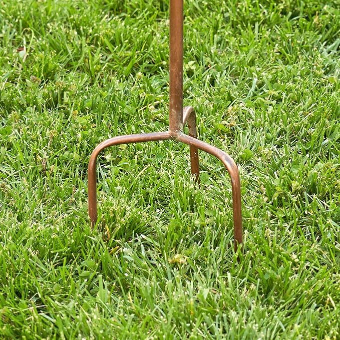 Large Copper Colored Multi-Birdhouse Stakes, Room for 4 Bird Families in Each (Castle Home)