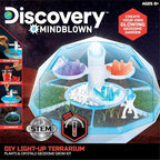 Discovery™ DIY Light-Up LED Terrarium - Plants & Crystals Geodome Grow Kit, 3 Colorful Crystal Formations, Rye Grass, Education STEM Activity Set, Indoor Science Experiment, Chemistry Gift