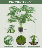 28" Artificial Areca Palm Plant Tall Fake Faux Plants Indoor Outdoor Tree for Living Room Home House Decoration