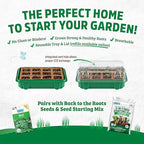 Back to the Roots 12-Cell Greenhouse Germination Kit | Seed Starting Tray with Pots & Vented Lid for Indoor Gardening