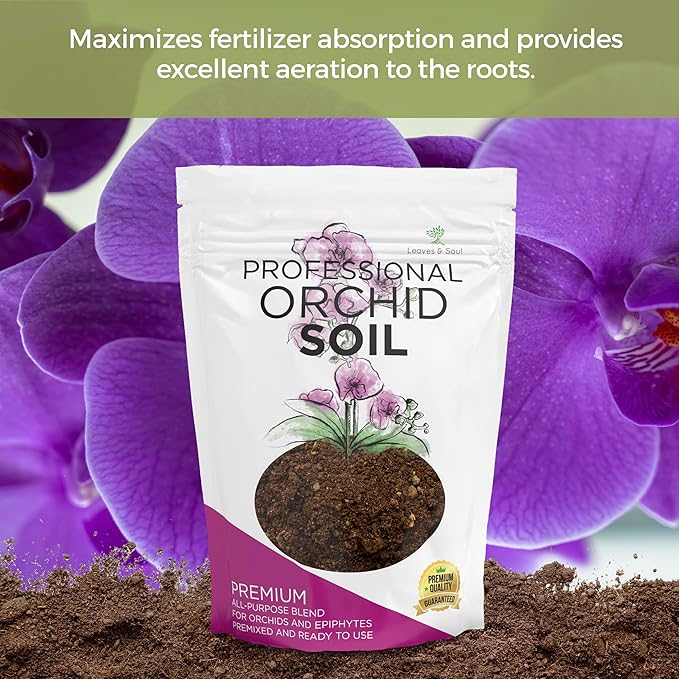Professional Orchid Soil Mix Ready to Use Extra Large 8.2 Quarts, Premium Potting Soil for Orchids Bromeliads Epiphytic Plants, Fast Draining Blend Lava Calcined Clay Pinebark Made in USA
