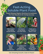 Organic Plant Magic - Truly Organic™ Fast-Acting Soluble Plant Food: All-Purpose Fertilizer Concentrate for All Flower Vegetable Herb Fruit Tree Shrub Container Garden & House Plants [Two 1 lb Bags]
