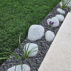 Mr. Fireglass Natural Decorative Gray Bean Pebbles, 1/5" Gravel Size River Rocks for Plants, Garden, Landscaping, Aquariums and Outdoor Decor (5-lb Bag)