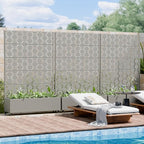 Casaphoria Metal Raised Garden Bed with Trellis and Wheels, 72"x47"x16" Arched Planter Box for Climbing Plants, Vegetables & Vines, Features Drainage Holes and Privacy Screen, Grey-Square