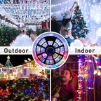 JMEXSUSS Christmas Lights, 600 LED 168FT Color Changing Christmas Tree Lights with Remote, 11 Modes, Timer, Waterproof, Clear Wire String Lights for Xmas Décor, White & Multicolor