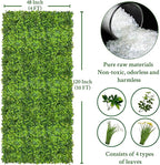 ODTORY Artificial Plant Wall Roll: 48 X120 in (40 sqft) UV-Anti Ivy Privacy Fence Screen Faux Greenery Panels Backdrop Boxwood Ivy Vine Leaf Hedge Fence for Indoor Outdoor Green Decor