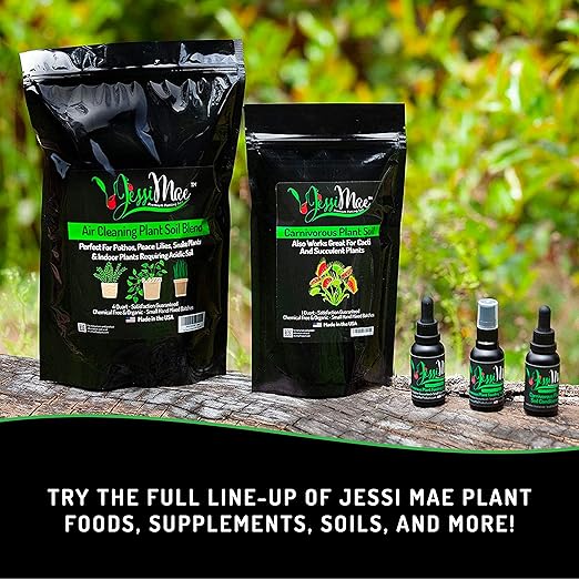 Jessi Mae Carnivorous Plant Food Drops - 30 ml - No-Dip Applicator for Carnivorous Plant Fertilizer - Nutrient-Rich Formula - Seaweed & Blood Meal Blend