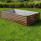 SnugNiture Galvanized Raised Garden Bed 8x4x2FT Outdoor Large Metal Planter Box Steel Kit for Planting Vegetables, Flowers