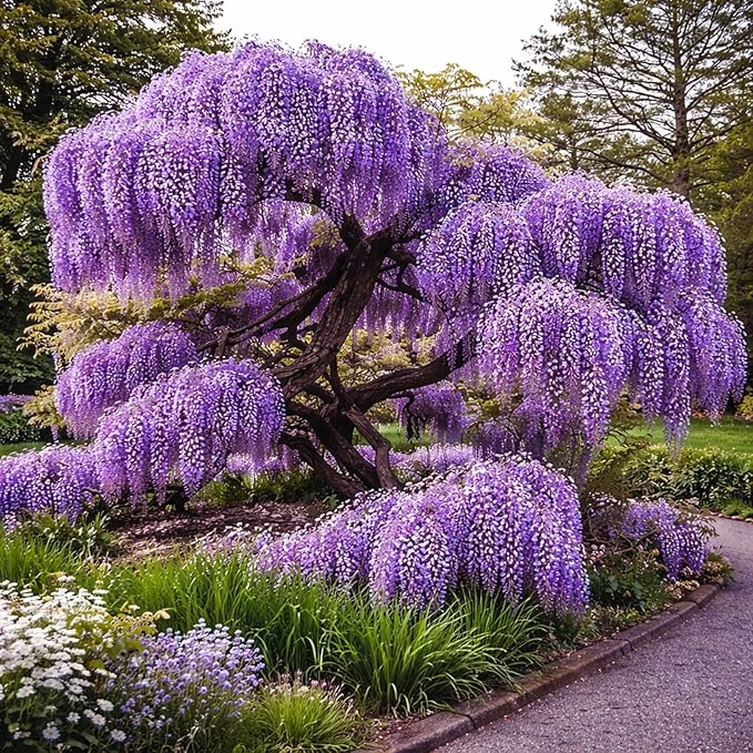 Wisteria Live Plants 1–2 Ft Tall – Flowering Wisteria Vine (Wisteria Floribunda) – Fast Growing Climbing Plant for Garden, Trellis, Pergola & Bonsai Training (5 Plants)