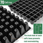 Mr. Pen- Seed Starter Tray Kit, 5 Pack, Total 350 Cells, Durable Plant Germination Trays with Humidity Vented Domes and Bases, Ideal for Seed Starting, Indoor Gardening and Greenhouse