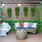Sggvecsy 6 Pack Artificial Hanging Plants Fake Hanging Plant Faux Hanging Eucalyptus UV Resistant Plastic Plants for Indoor Outdoor Room Wall Wedding Patio Porch Decor