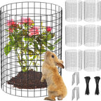 Nexum 45Pcs Plant Protectors from Animals – 16" x 12" Metal Tree Trunk Guards, Garden Plant Cloches & Expandable Plant Cages to Protect from Deer, Rabbits & Lawn