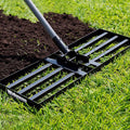 Walensee Lawn Leveling Rake, Levelawn Tool, Heavy Duty Effort Saving Lawn Level Tool, Steel Handle Lawn Leveler for Yard Garden Golf Course , Ease Level Soil Sand Dirt Surfaces, 6.5FT 30"x10"