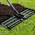 Walensee Lawn Leveling Rake, Levelawn Tool, Heavy Duty Effort Saving Lawn Level Tool, Steel Handle Lawn Leveler for Yard Garden Golf Course , Ease Level Soil Sand Dirt Surfaces, 6.5FT 30"x10"