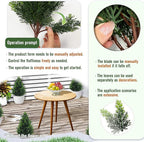 Artificial Cedar Topiary Plants: 20 Inch (4P) UV Resistant Faux Pine Stems Shrubs Plastic Greenery for Outdoor Indoor Home Decor, Garden, Front Porch, Office, Restaurant & Holiday Party