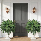 Der Rose 2 Pack 49" Fake Ferns Large Artificial Ferns for Outdoors UV Resistant Faux Boston Fern Plants with 96 Fronds for Garden Porch Home Office