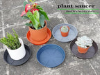 Plant Saucer 8 Inch 4 Pack 6 8 10 12 14 16 18 20 25, Plastic Plant Trays for Pots，Extra-Deep Plant Water Dray Tray, Bird Bath Bowl, Heavy Flower Plant saucers Indoors and Outdoor No Holes 8in-4 grey