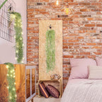 Mudder 3 Packs LED Artificial Hanging Plants, 3.6 ft Fake Hanging Plant, Ivy Vine Fake Leaves Greeny Chain Wall Home Room Garden Wedding Garland Outside Decor (Basket Not Included) (Vines Moss)